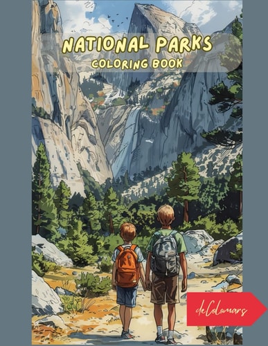 National Parks Coloring Book Nature for Kids Treasured Landscapes