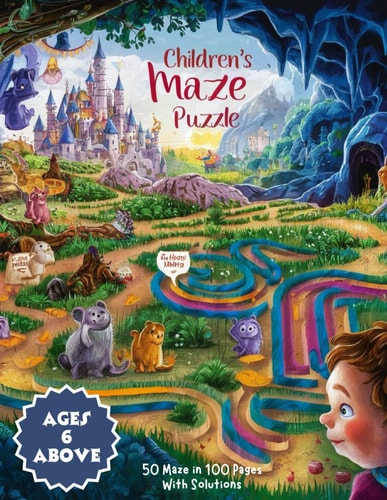 Maze Mania A Thrilling Collection of 50 Mind-Bending Puzzles ( With Solutions ): Ages 6 Above / 8.5 X 11 / 100 Pages. Soft Cover, Matte Finish.