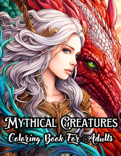Mythical Creatures Coloring Book for Adults Dragons, Fairies, Unicorns and Other Cryptids in Mysterious and Wonderful Lands