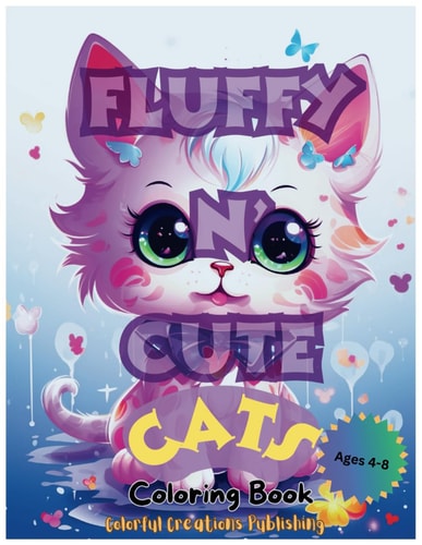 Fluffy N' Cute Cats Coloring Book