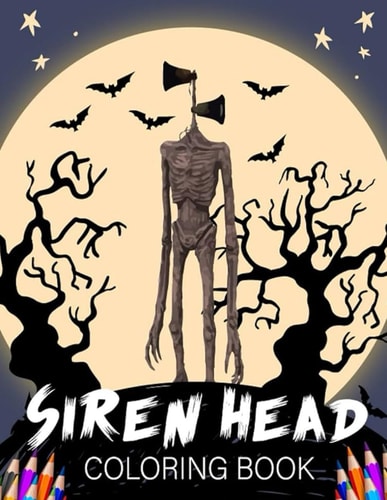 Siren Head Coloring Book Engage with the Enigma of Siren Head Through Pages that Capture Its Ominous Form and the Suspenseful Settings it Haunts, Each Scene Awaiting Your Color Palette