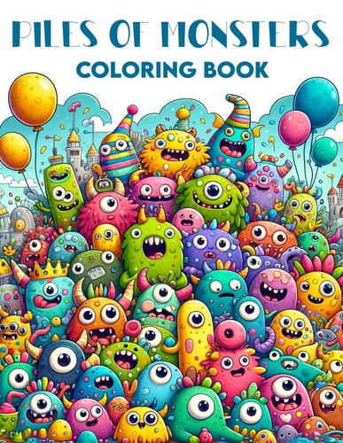 Piles of Monsters Coloring Book Unearth the Chaos of Clustered Beasts, Each Page Teeming with Tangled Limbs and Leering Eyes, Inviting You to Decipher and Color Their Intertwined Forms