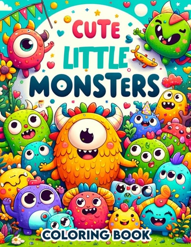 Cute Little Monsters Coloring Book Discover a World where Cuteness and Monsterhood Collide, Bringing to Life a Collection of Endearing Little Beasts Through Your Creative Expressions