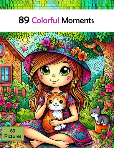 89 Colorful Moments A Coloring Book for All Ages Eighty Nine Line Drawings, Every Stroke Tells a Story, Create and Inspire.