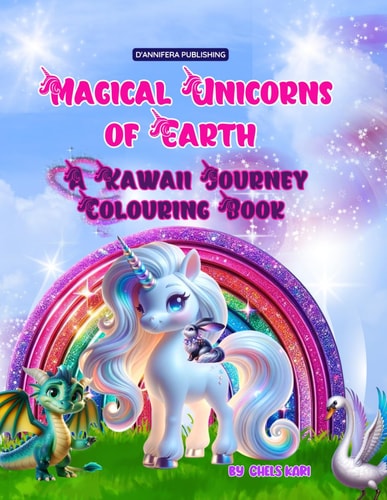 Magical Unicorns of Earth A Kawaii Journey Coloring Book