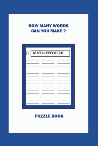 How Many Words Can You Make ? Puzzle Book