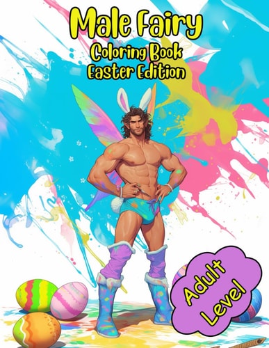 Male Fairy Coloring Book Easter Edition - Fairies Helping the Bunny