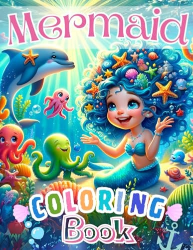 Mermaid Coloring Book A Captivating and Enchanting Coloring Journey for Kids - Unique and Fun Page Designs!