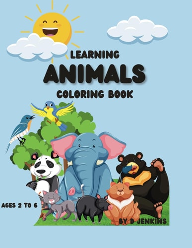 Learning Animals Coloring Book