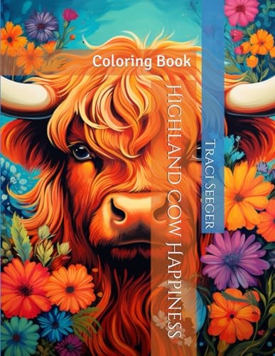Highland Cow Happiness Coloring Book