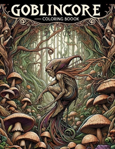 Goblincore Coloring Boook Let Your Creativity Run Wild in the Whimsical World of Goblincore with this Charming, where Every Page is Filled with Delightful Oddities and Enchanting Surprises.