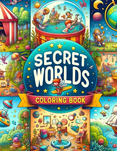 Secret Worlds Coloring Book Explore the Mystical Depths of Secret Realms, where Every Stroke of Color Reveals Ancient Mysteries and Fantastical Wonders