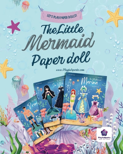 The Little Mermaid Paper Doll Dive Into a World of Imaginative Play and Fashion Fun!