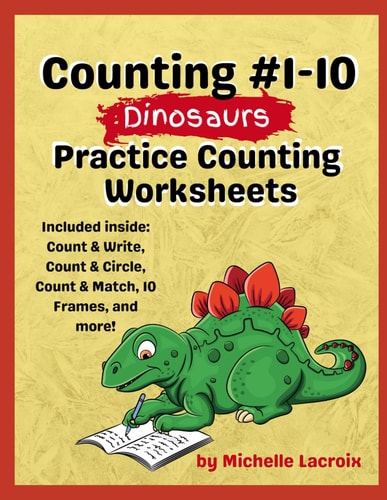 Counting #1-10 - Dinosaurs Practice Counting Worksheets