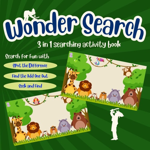 Wonder Search - 3 in 1 Searching Activity Book On the Go Brain-teasing Activity Book