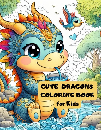 Cute Dragon Coloring Book for Kids