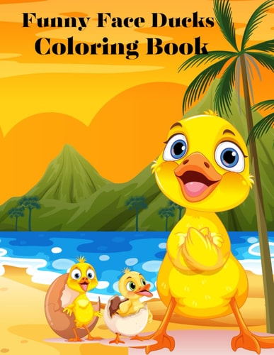 Funny Face Ducks Coloring Book