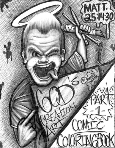 God's Creation Art Comic Coloring Book