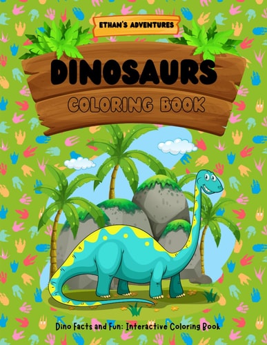 Dinosaur Funny Facts Coloring Book