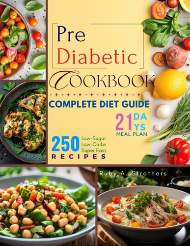 Pre Diabetic Cookbook Unlock Health with 250 Delicious Low-Sugar & Low-Carbs Super Easy Recipes, Complete Diet Guide, 21-Day Meal Plan for Pre Diabetic, Type 2 Diabetes, Gestational Diabetes, and Newly Diagnosed
