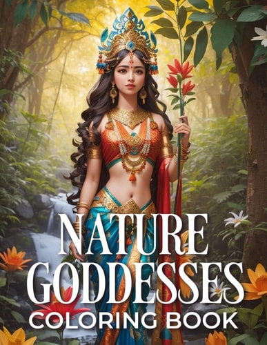 Nature Goddesses Coloring Book Amazing Drawings - For Boys And Girls