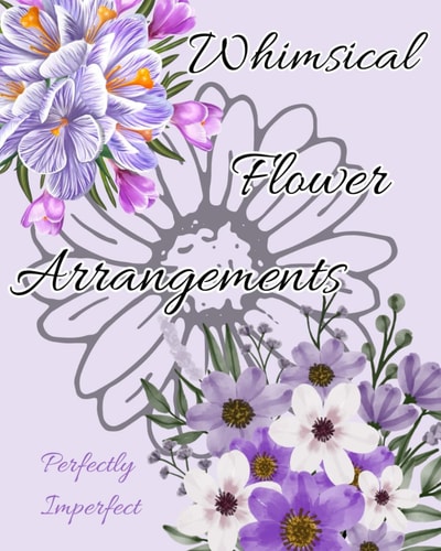 Flower Coloring Book Pictures of Whimsical Floral Arrangements in Vases
