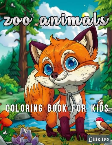 Zoo Animals Coloring Book for Kids Adorable Funny Zoo Animals Coloring Book