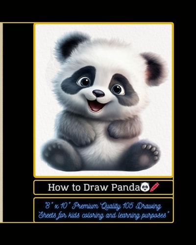 How to Draw Panda Step-by-Step Tutorial and Coloring Book for Kids 6-12 Years