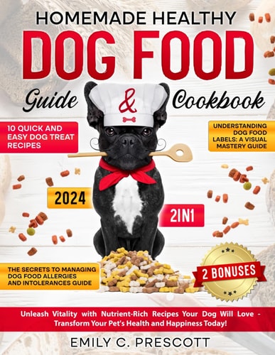Homemade Healthy Dog Food Guide & Cookbook [2 in 1] Unleash Vitality with Nutrient-Rich Recipes Your Dog Will Love - Transform Your Pet's Health and Happiness Today!