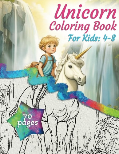 Unicorn Coloring Book For Kids 4-8