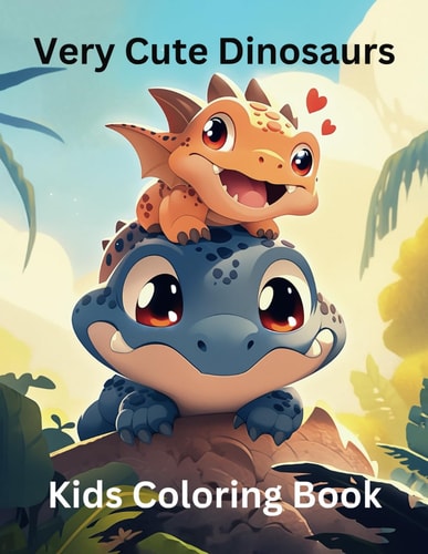 Very Cute Dinosaurs Kid's Coloring Book