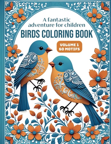 Birds Coloring Book - A Fantastic Adventure for Children For Boys and Girls with 60 Large-format Motifs