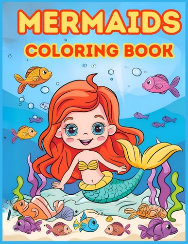 Mermaids Cute Coloring Book Enjoy the Mermaids in a World of Magic and Fantasy for Children from 4 to 8 Years Old