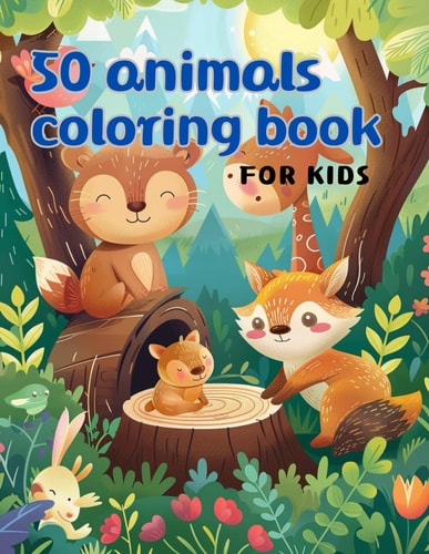 Coloring Book Animals "Wildlife Wonders: A Coloring Adventure with 50 Animals"