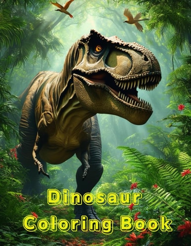 DINOSAUR COLORING BOOK FOR KIDS Adorable Illustrations for Boys & Girls