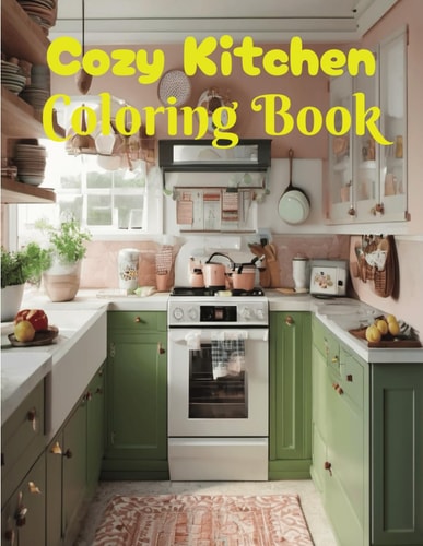 Cute Kitchen Coloring Book 26 Pages