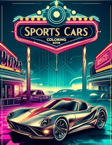 Sports Car Coloring Book Fuel Your Love for Speed and Precision with Our Stunning Collection of Sports Car Illustrations, Perfect for Enthusiasts of All Ages and Artistic Skill Levels