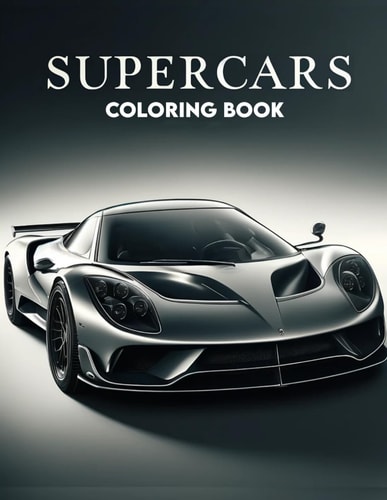 Supercars Coloring Book Immerse Yourself in the High-Speed World of Supercars with Our Stunning Volume. Every Stroke Captures the Essence of Adrenaline-Fueled Thrills and Automotive Excellence,