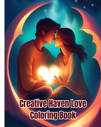 Creative Haven Love Coloring Book Simple and Cute Designs, Sweet Hearts, Valentine's Day Coloring Pages For Stress Relief and Relaxation