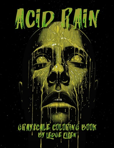 Acid Rain Grayscale Coloring Book