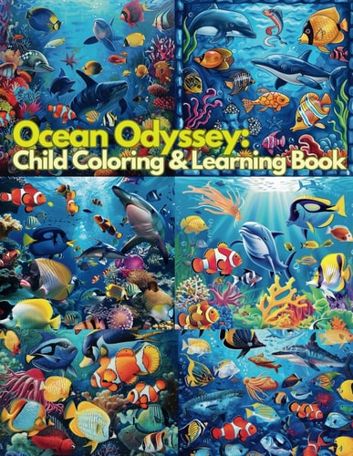 Ocean Odyssey Child Coloring & Learning Book, A Colorful Journey Through the Underwater World ( Coloring Book for Children )