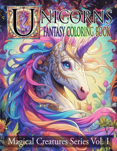 Unicorns Fantasy Coloring Book