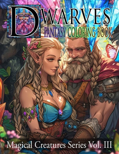 Dwarves Fantasy Coloring Book