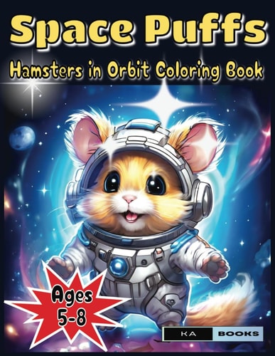 Space Puffs Hamsters in Orbit Coloring Book: Out of the World Thrills for Kids Ages 5-8, Great for Mini Space Fans