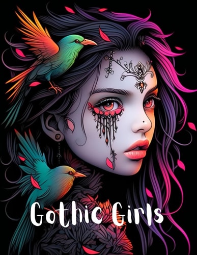 Gothic Girls 1 A Coloring Book
