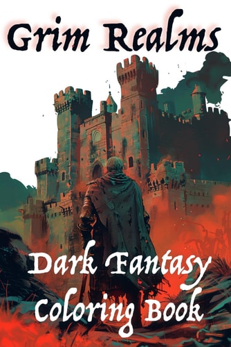 Grim Realms Dark Fantasy Coloring Book
