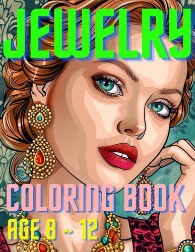 Coloring Book for Kids 8 12 "Explore 50 Dazzling Gems: A Coloring Adventure for Kids"