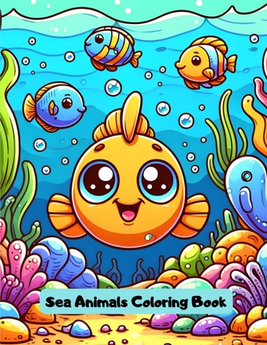 Sea Animals Coloring Book for Kids