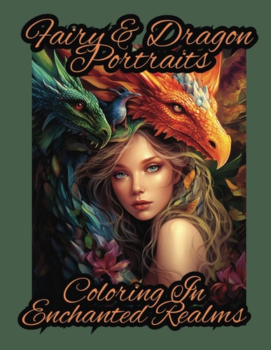 Fairy and Dragon Portraits Coloring In Enchanted Realms