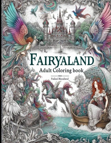Fairyland Adult Coloring Book Fairytale Designs of Enchanting Fairies, Magical Houses, and Fantasy Castles